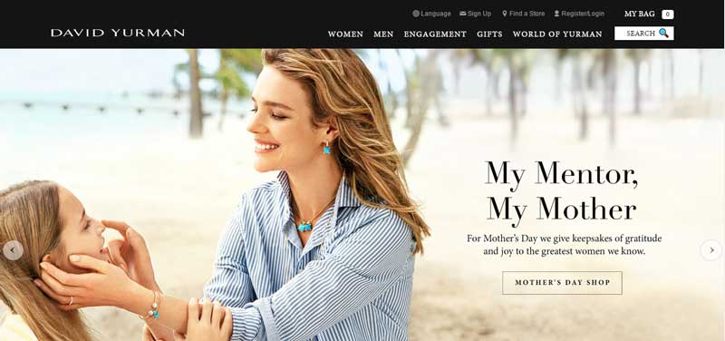 珠寶網(wǎng)站設(shè)計(jì)實(shí)例--David Yurman